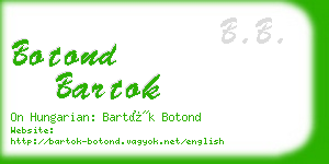 botond bartok business card