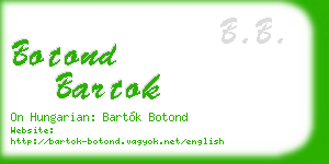 botond bartok business card